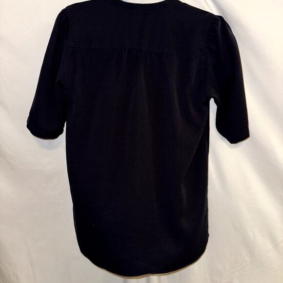 Lands End Womens Shirt Black size 4 100% Cotton Oeko-Tex Tunic Popover Top Black - Picture 5 of 9